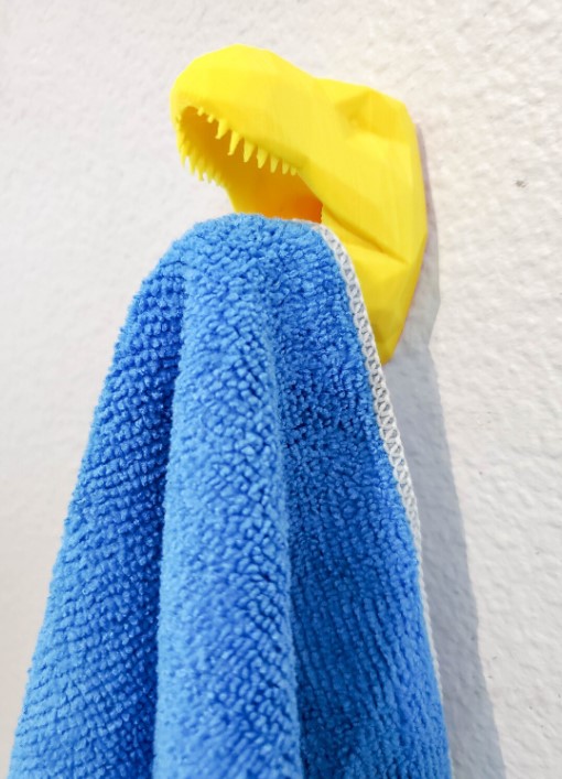 T-Rex Duvar Banyo Havlu Elbise Kıyafet Askısı