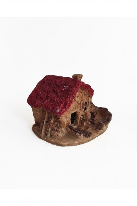 Minyatür Teraryum Orta Boy Taş Ev Kırmızı - Turuncu - Pembe  ( 1 adet )