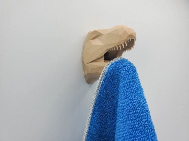 T-Rex Duvar Banyo Havlu Elbise Kıyafet Askısı